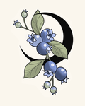 Blueberry Moon flash design by Mel Perlman