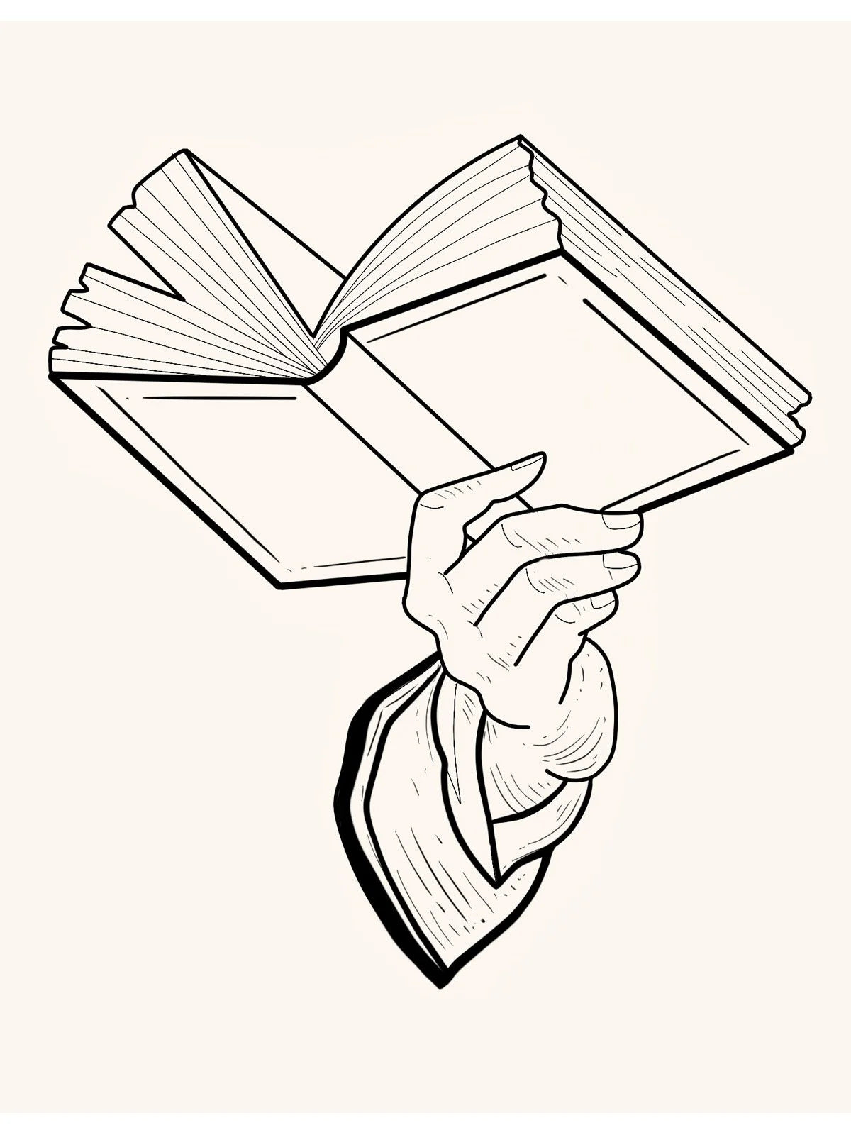 Book in Hand flash design by Mel Perlman