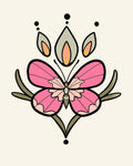 Folk Butterfly flash design by Mel Perlman