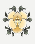 Cancer Zodiac Flower flash design by Mel Perlman