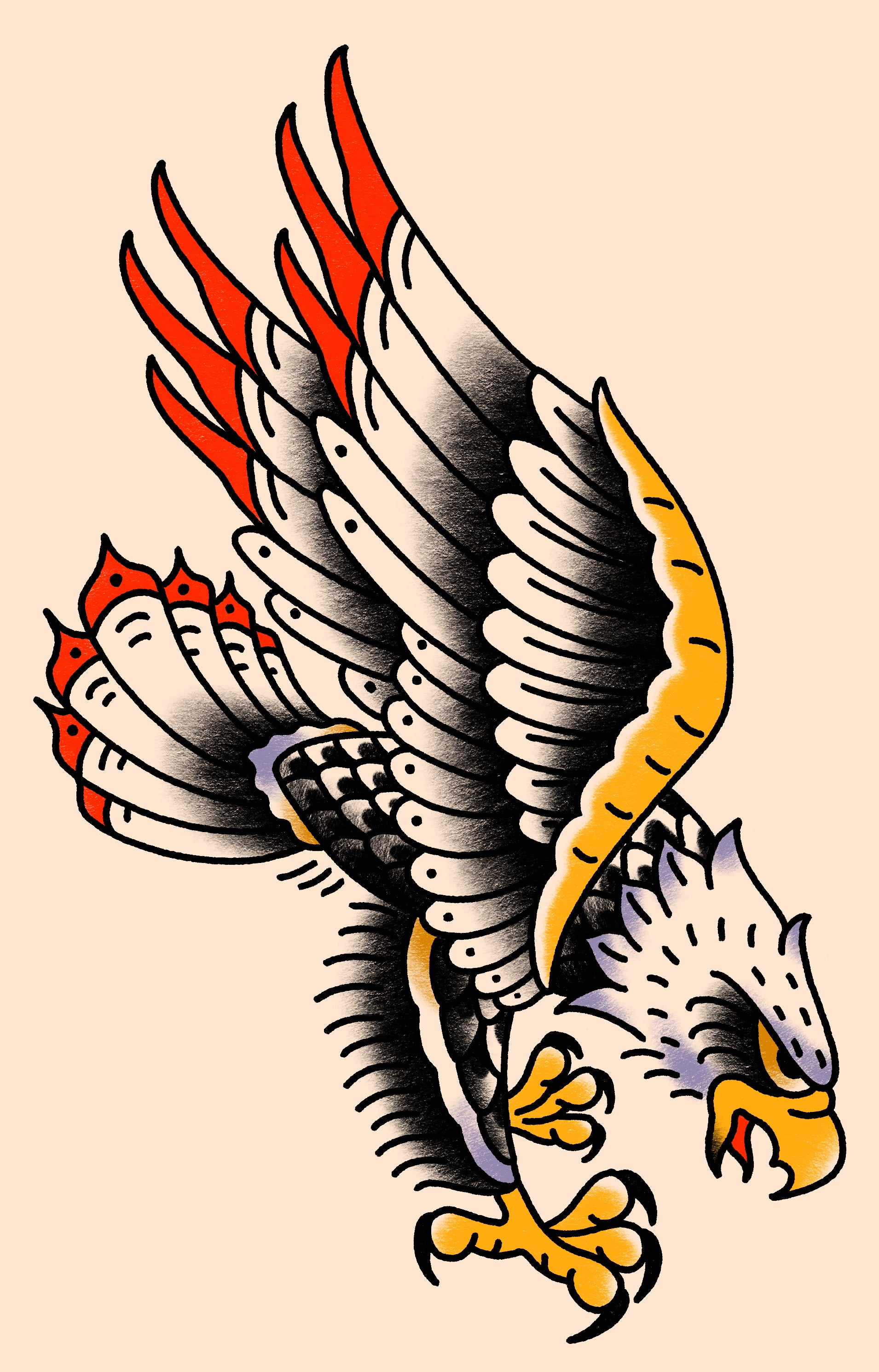 Eagle flash design by Michel Parisay