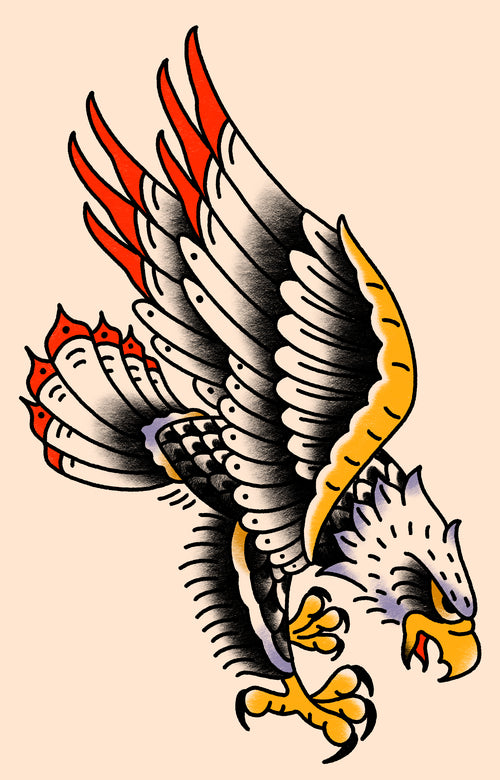 Eagle flash design by Michel Parisay