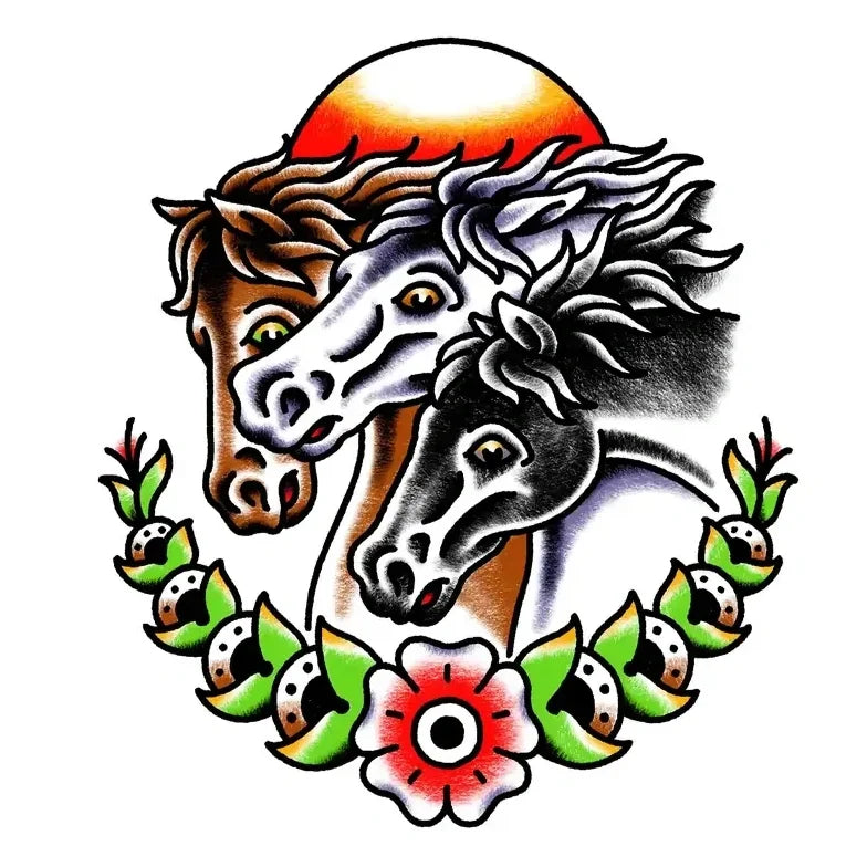 Horses flash design by Michel Parisay