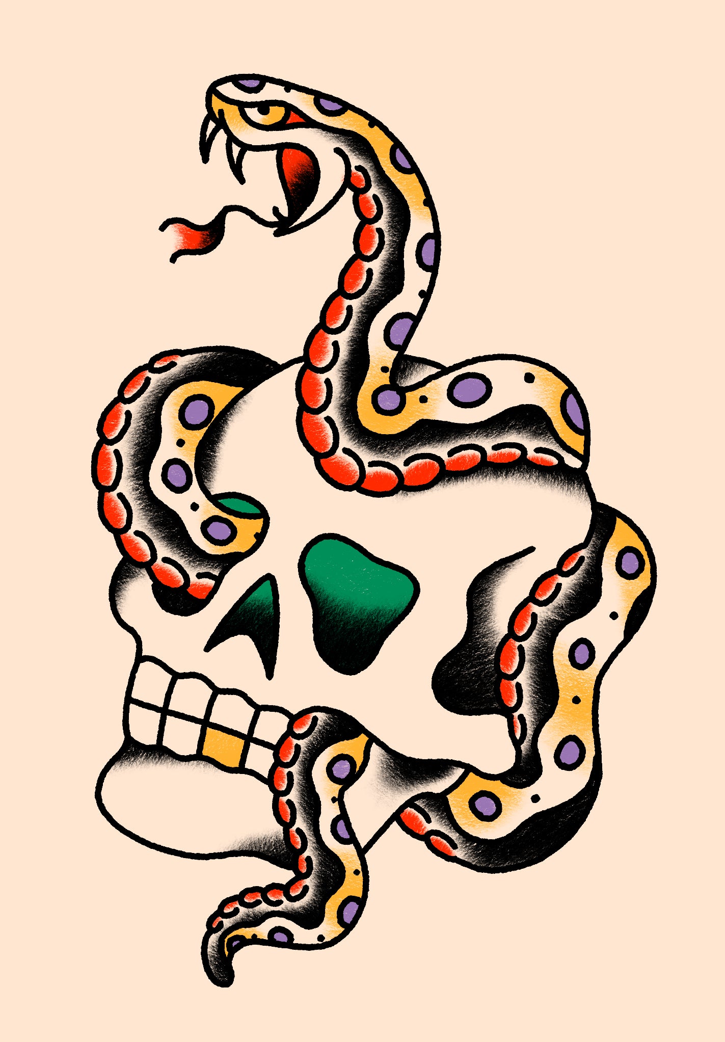 Skull flash design by Michel Parisay